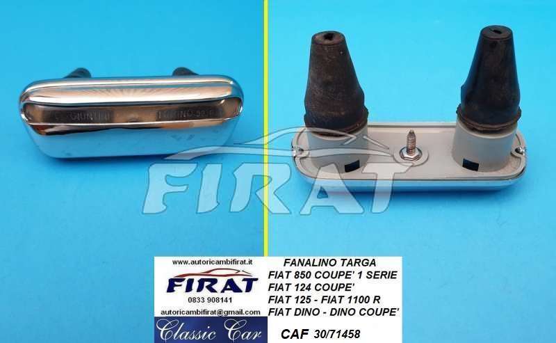 FANALINO TARGA FIAT 850 COUPE' 1S-124 COUPE'-1100R-DINO